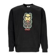 Obey Premium Bear Icon Crewneck Sweatshirt Svart Black, Herr