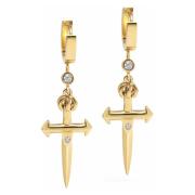 Nialaya Skyfall Small Sword Earrings in Gold Yellow, Dam