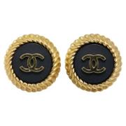 Chanel Vintage Pre-owned Metall rhngen Yellow, Dam