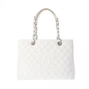 Chanel Vintage Pre-owned Laeder totevskor White, Dam