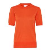 Saint Tropez Round-neck Knitwear Orange, Dam