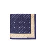 Elisabetta Franchi Sidenscarf med diagonala ränder Blue, Dam