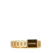 Chanel Vintage Pre-owned Metall skrp Yellow, Dam