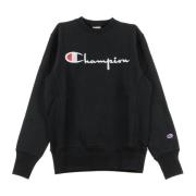 Champion Svart Crewneck Sweatshirt för Män Black, Herr