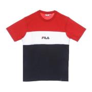 Fila Färgblock T-shirt Svart/Röd/Vit Multicolor, Herr