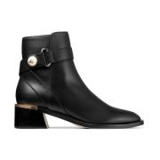 Jimmy Choo Svart Kalv Band Tå Booties Black, Dam