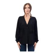 Armani Exchange Svart Cardigan med Raglanärmar Black, Dam