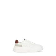 ASH Vita Lädersneakers med Andningsbara Detaljer White, Dam