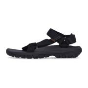 Teva Svart Hurricane Sandal med Justerbara Remmar Black, Herr