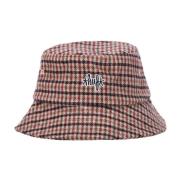 HUF Brun Tweed Bucket Hat med Broderi Brown, Herr