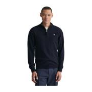 Gant Marine Half-Zip Lammsullströja Blue, Herr