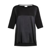 Marina Rinaldi Silke och Jersey T-shirt Black, Dam