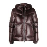 Woolrich Brun kort dunjacka Brown, Dam