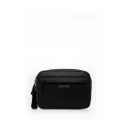 Calvin Klein Svart PU läder necessär Black, Herr