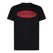 Dsquared2 Svarta T-shirts och Polos med Logo Print Black, Herr