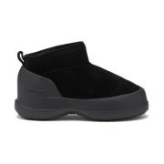 Moon Boot Svarta Mocka Chunky Sula Stövlar Black, Dam