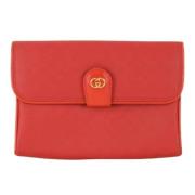 Gucci Vintage Pre-owned Laeder kuvertvskor Red, Dam