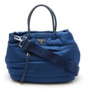 Prada Vintage Pre-owned Laeder totevskor Blue, Dam