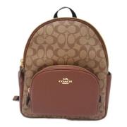 Coach Pre-owned Pre-owned Canvas ryggsckar Brown, Dam