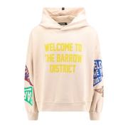 Barrow Bomullsweatshirt med fronttryck Beige, Herr