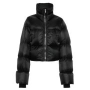 Rick Owens Svart Puffer Turtle Jacka Black, Dam