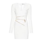 Elisabetta Franchi Vit Klänning Aw24 Damkläder White, Dam