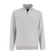 Sease Mjuk Tyg Dragkedja Sweatshirt Gray, Herr