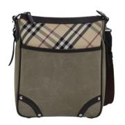 Burberry Vintage Pre-owned Canvas axelremsvskor Beige, Dam