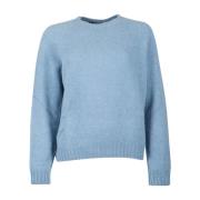 Max Mara Weekend Ljusblå Crew Neck Sweater Blue, Dam