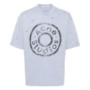 Acne Studios Avslappnad Bomull T-shirt Blue, Dam