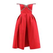 Self Portrait Midi Dresses Red, Dam