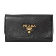 Prada Vintage Pre-owned Laeder nyckelhllare Black, Dam