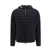 Moncler Quiltad Nylonjacka med Huva Black, Herr