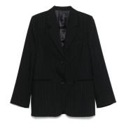 TotêMe Pinstriped Suit Jacket Blue, Dam