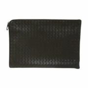 Bottega Veneta Vintage Pre-owned Tyg kuvertvskor Black, Dam