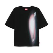 Diesel Svart Jersey Crew Neck Logo T-shirt Black, Herr