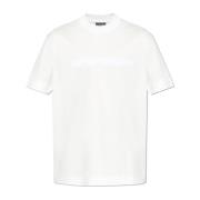 Emporio Armani T-shirt med sammet finish logo White, Herr