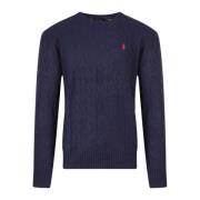 Polo Ralph Lauren Tröja med broderad logotyp i ull och kashmir Blue, H...