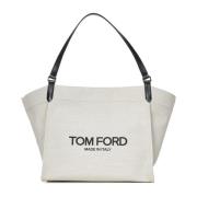 Tom Ford Vit Handväska Chic Medium Tote White, Dam