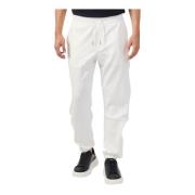 Armani Exchange Vita Joggingbyxor med Sidologo White, Herr