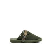 Suicoke Olivläder Mulor Sandaler Green, Dam