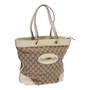 Gucci Vintage Pre-owned Canvas gucci-vskor Beige, Dam