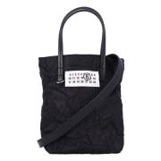 MM6 Maison Margiela Svart Knycklad Nylon Handväska Black, Dam