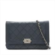 Chanel Vintage Pre-owned Laeder plnbcker Blue, Dam