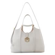 Kocca Stilren Shopper Väska med Crossbody Rem White, Dam