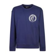 Just Cavalli Blå Sweatshirt för Män Aw24 Blue, Herr