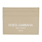 Dolce & Gabbana Lyxig Plånbok i Kalvskinn Beige, Herr