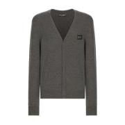 Dolce & Gabbana Stilren Cardigan med Unik Design Gray, Herr