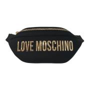 Love Moschino Logotyp Midjeväska Svart Black, Dam