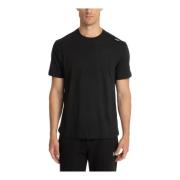 Emporio Armani EA7 Mönstrad T-shirt med Logodetalj Black, Herr